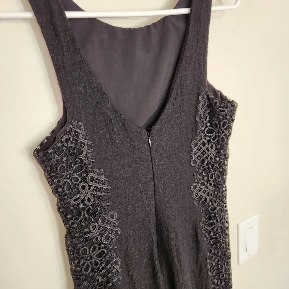 Banana Republic Wool Blend Dress Sleeveless Size 4 Black Lined